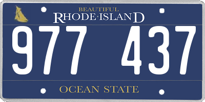 RI license plate 977437