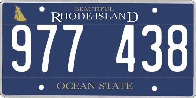 RI license plate 977438