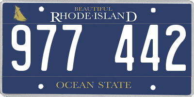 RI license plate 977442