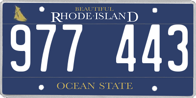 RI license plate 977443