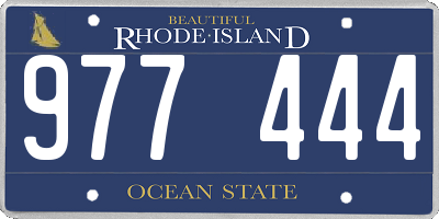 RI license plate 977444