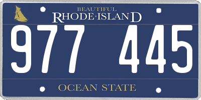 RI license plate 977445