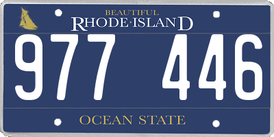 RI license plate 977446