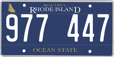 RI license plate 977447