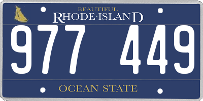 RI license plate 977449