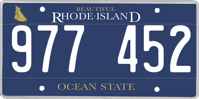 RI license plate 977452