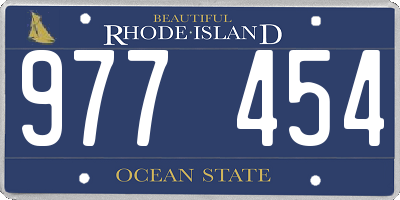 RI license plate 977454