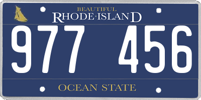 RI license plate 977456