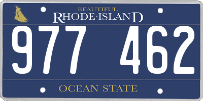 RI license plate 977462