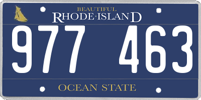 RI license plate 977463