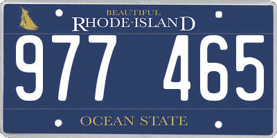 RI license plate 977465