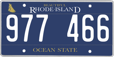 RI license plate 977466