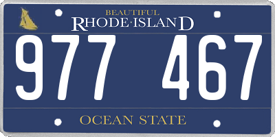 RI license plate 977467