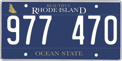 RI license plate 977470