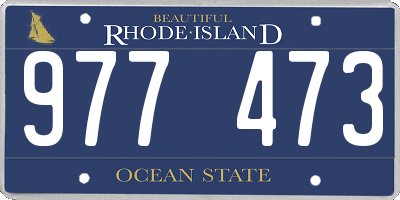 RI license plate 977473