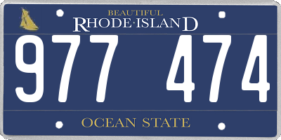 RI license plate 977474