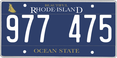 RI license plate 977475