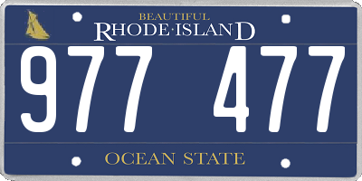 RI license plate 977477