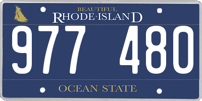 RI license plate 977480