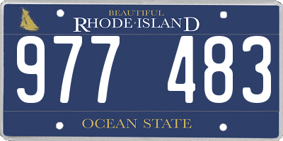 RI license plate 977483