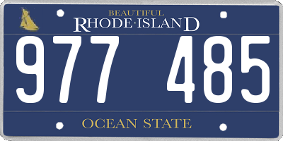 RI license plate 977485