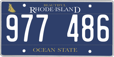 RI license plate 977486