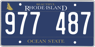 RI license plate 977487