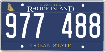 RI license plate 977488