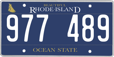 RI license plate 977489