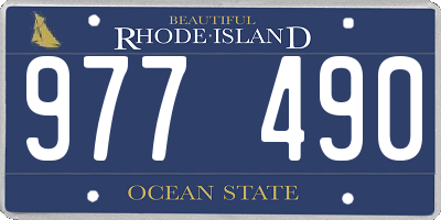 RI license plate 977490
