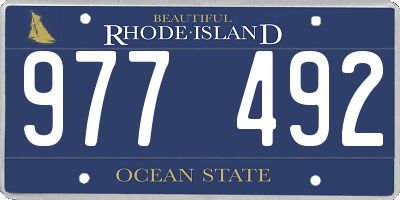 RI license plate 977492