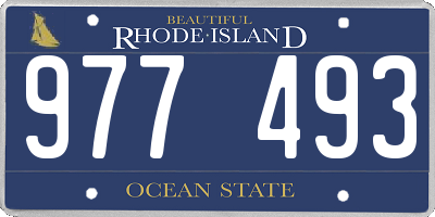 RI license plate 977493