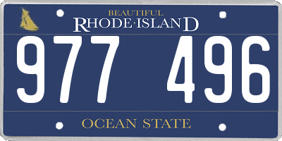 RI license plate 977496