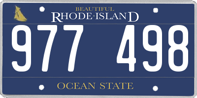RI license plate 977498