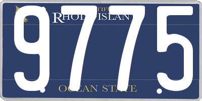RI license plate 9775