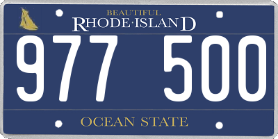 RI license plate 977500