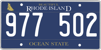 RI license plate 977502