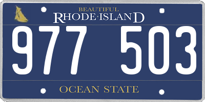 RI license plate 977503