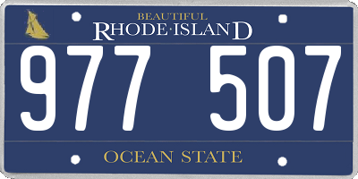 RI license plate 977507