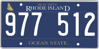 RI license plate 977512
