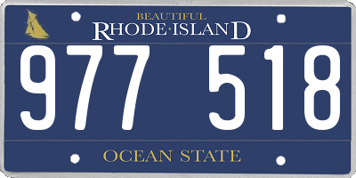 RI license plate 977518