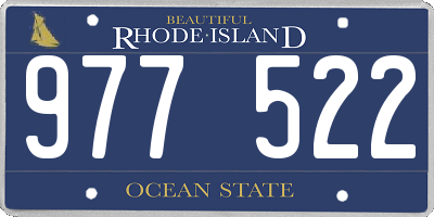 RI license plate 977522