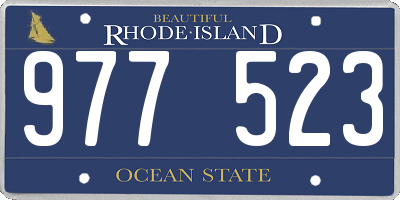 RI license plate 977523