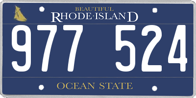 RI license plate 977524
