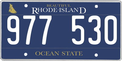 RI license plate 977530