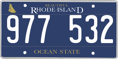RI license plate 977532