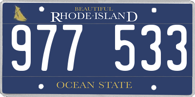RI license plate 977533
