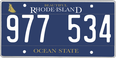 RI license plate 977534