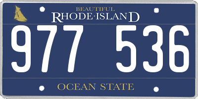 RI license plate 977536