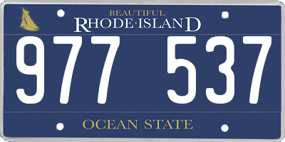 RI license plate 977537